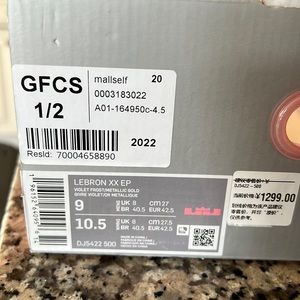 Lebron XX EP violet frost/metallic gold